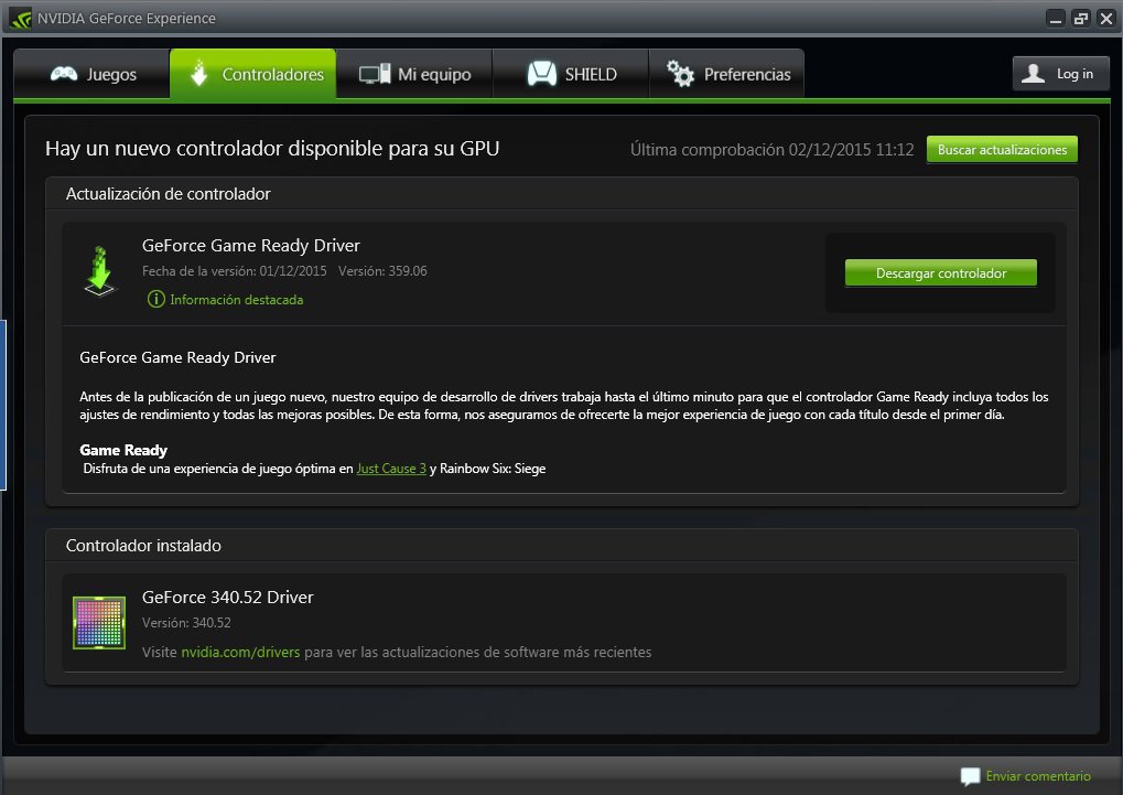 update drivers geforce experience